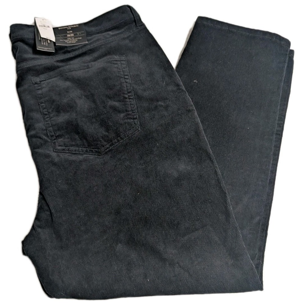 NWT Banana Republic High‎ Rise Slim Ankle Corduroy Pants Black Size 20 - 35x28